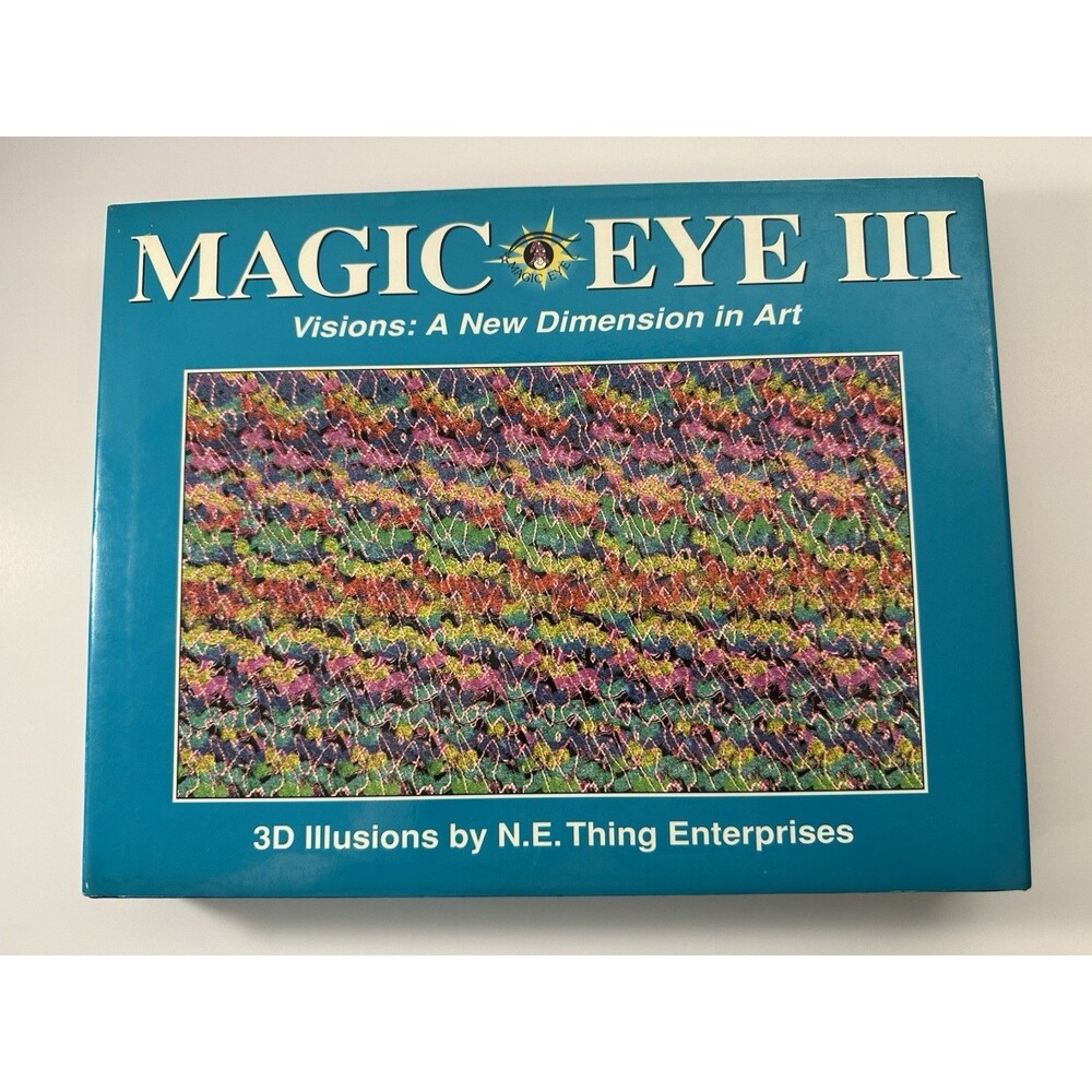 Magic Eye 3D Illusions Hardcover Books Volumes 1 Thru 3 With Jackets Nice Fun - Picture 8 of 10